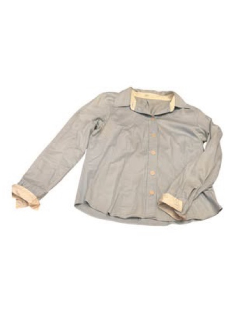 Long-Sleeve Cuffed Button-Down Blouse